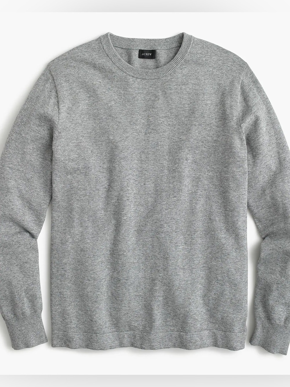 J. Crew Men's Light Gray Cotton Crewneck Sweater Size Large